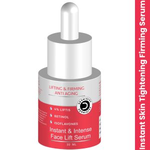 Dermistry Instant & Intense 4% Liftis & Retinol Anti Ageing Face Serum | Hyaluronic Acid D Biotin | Reduces Fine Lines Wrinkles | Skin Firming, Lifting Tightening I Men & Women | 30ml