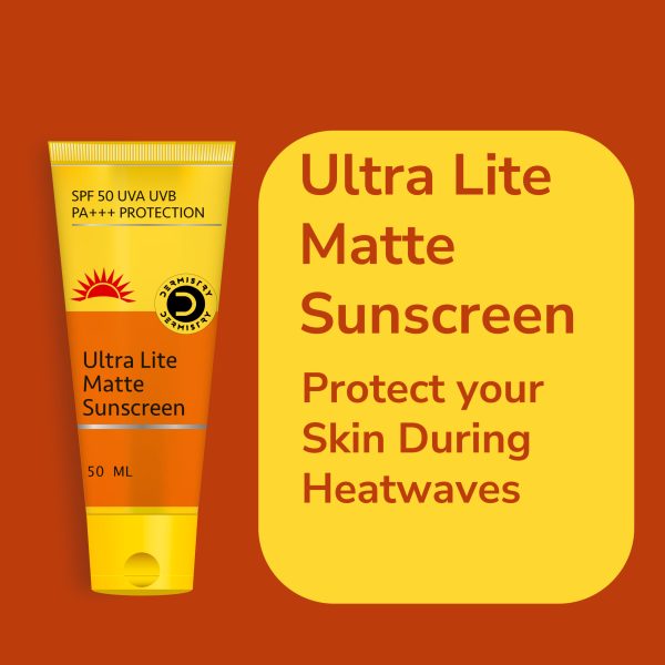 Dermistry Ultra Lite Matte Finish Sunscreen SPF 50 for Oily Acne Prone & All Skin Types I UVA/B PA+++ Sun Protection l Light Weight Moisturizer I Water Based Daily Use Men Women 50ml - Image 2
