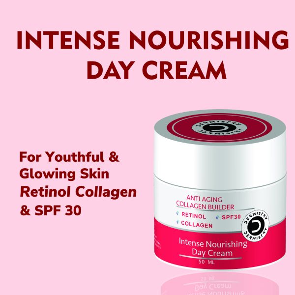 Dermistry Anti Ageing Collagen Builder SPF30 Retinol Hyaluronic Acid Sun Block Day Face Moisturizer Cream I Lifts Fine Lines & Wrinkles I Hydrating Skin Nourishing Age Protect I Firming Renewal 50ml - Image 2