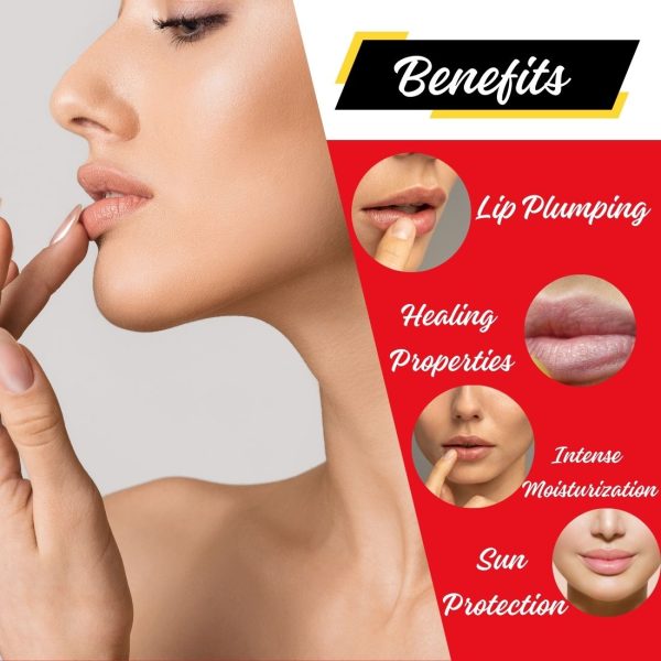 Dermistry Plumping Nourishing SPF10 Glossy Tinted Lip Care Balm Strawberry for Dry Dark Pigmented Chapped Lips I Shea Butter I Retinol I Coconut Oil I Moisturization Smoothening I Glossy Finish Soft Pink Lips Women 15ml - Image 3