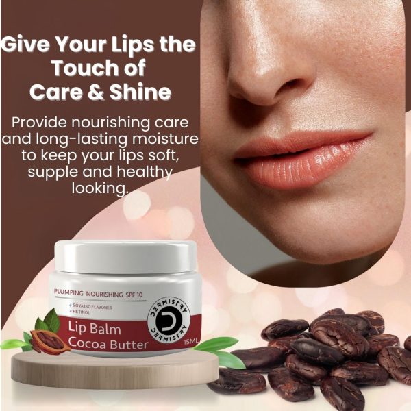 Dermistry Plumping Nourishing SPF 10 for Glossy Tinted Lip Balm Cocoa Butter I Retinol I Coconut Oil I Shea Butter for Dry Dark Pigmented Chapped Lips Care Glowing I Hydrated Intensely Soft I Lightening Smooth Look I Men Women 15ml - Image 4