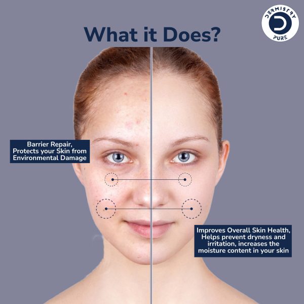 Dermistry Pure 1% Ceramides + 2% Hyaluronic Acid Best Barrier Repair Face Serum for Sensitive & Dry Skin Skin Glowing Hydrating Soothing Deep Moisturizer UV Protection 30ml - Image 4