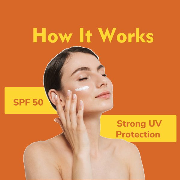 Dermistry Natural Mineral Based Sunscreen for Sensitive Skin & Children with SPF 50 UVA UVB PA+++ Sun Protection Moisturizer Water Resistant Men And Women 50ml - Image 5