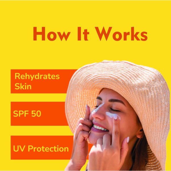 Dermistry 1% Hyaluronic Acid Ultra Hydrating Nourishing Sunscreen Aqua Gel For Dry Combination & All Skin Types & SPF 50 UVA UVB PA+++ Sun Protection | No White Cast Light Weight Moisturizer I Water Based Daily Use Men Women 50ml - Image 5