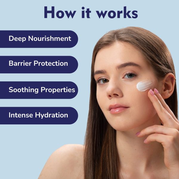 Dermistry Sensitive & Dry Skin Care Deep Nourishment Calming Soothing Glowing Face Cream I Light Weight Winter & All Season Daily Use Nourishing Moisturizer I Shea Butter D Biotin Hyaluronic Acid I Men Women 50ml - Image 5