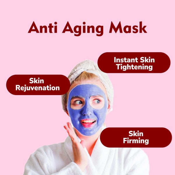 Dermistry Instant & Intense Anti Ageing Face Pack Mask I Firming Lifting Tightening Glowing Skin I Wrinkle Fine Lines Uneven Tone Reduction I Retinol Blueberry Ext Iso Flavones I 50ml - Image 5