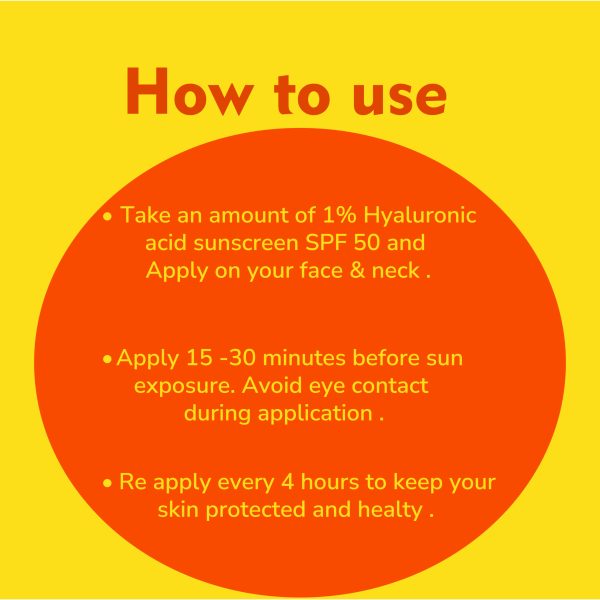 Dermistry 1% Hyaluronic Acid Ultra Hydrating Nourishing Sunscreen Aqua Gel For Dry Combination & All Skin Types & SPF 50 UVA UVB PA+++ Sun Protection | No White Cast Light Weight Moisturizer I Water Based Daily Use Men Women 50ml - Image 6