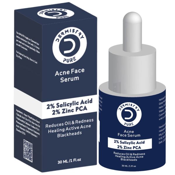Dermistry Pure 2% Salicylic Acid 2% Zinc Face Serum Oily Acne Prone Skin Removal Blackheads Whiteheads Pimples Scar Marks Healing Redness Dark Spots Removes Excess Sebum Oil Control UV Protection - Image 6