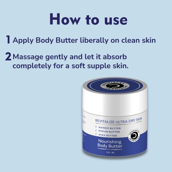 Dermistry Revitalizing Nourishing Body Butter I For Winters & All Weather I Deep Very Dry & Flaky Sensitive Skin I Mango, Kokum & Shea Butter I Instant Moisturizer for Soft Smooth Skin Absorbs Quickly I Men Women 100ml - Image 6