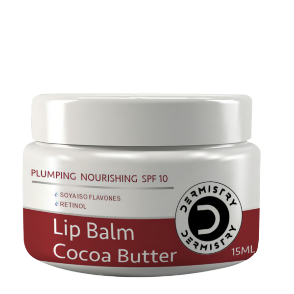 Dermistry Plumping Nourishing SPF 10 for Glossy Tinted Lip Balm Cocoa Butter I Retinol I Coconut Oil I Shea Butter for Dry Dark Pigmented Chapped Lips Care Glowing I Hydrated Intensely Soft I Lightening Smooth Look I Men Women 15ml