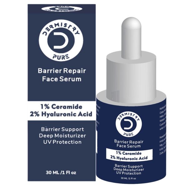 Dermistry Pure 1% Ceramides + 2% Hyaluronic Acid Best Barrier Repair Face Serum for Sensitive & Dry Skin Skin Glowing Hydrating Soothing Deep Moisturizer UV Protection 30ml - Image 6