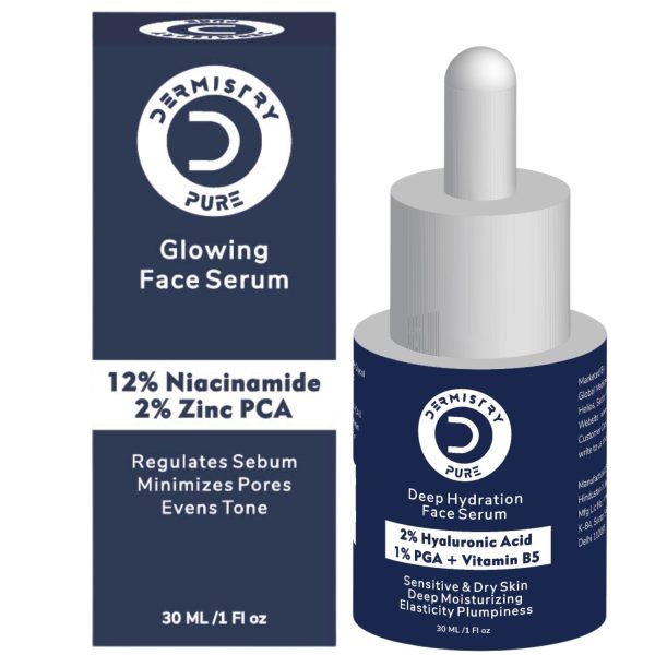 Dermistry Pure 2% Hyaluronic Acid 1% PGA Vitamin B5 Best Intense Skin Hydrating Moisturiser Glowing Day Night Face Serum for Sensitive Dry Skin Deep Moisturizing Elasticity Plumpiness Soft Supple Skin - Image 8