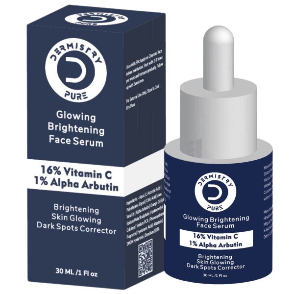 Dermistry 16% Vitamin C 1% Alpha Arbutin Skin Lightening Brightening Instant Glowing Fairness Face Serum for Removes Pigmentation Dull Skin Dark Spots Correcting Skin Radiance Sun Damage Repair 30 ml - Image 7