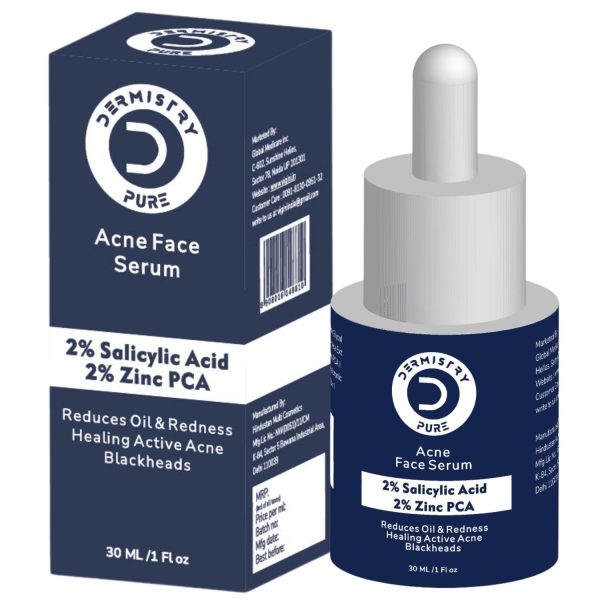 Dermistry Pure 2% Salicylic Acid 2% Zinc Face Serum Oily Acne Prone Skin Removal Blackheads Whiteheads Pimples Scar Marks Healing Redness Dark Spots Removes Excess Sebum Oil Control UV Protection - Image 7