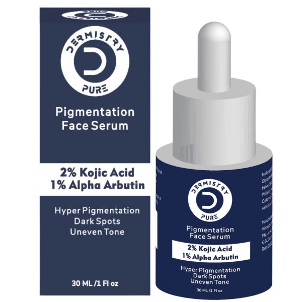 Dermistry Pure 2% Kojic Acid 1% Alpha Arbutin Best Skin Glow Lightening Brightening Instant Glowing Fairness Face Serum For Removes Uneven Tone Dark Spots Pigmentation Tan & Dull Skin All Skin Types - Image 8