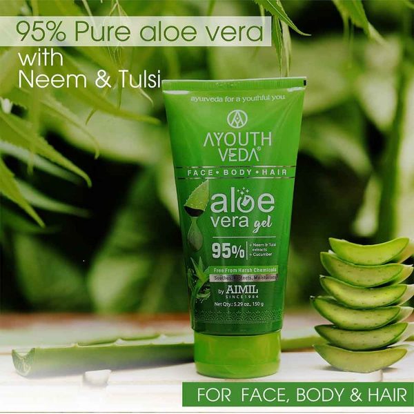 Aimil Aloe Vera Gel for Face, Hair and Body (150 gm) - Image 2