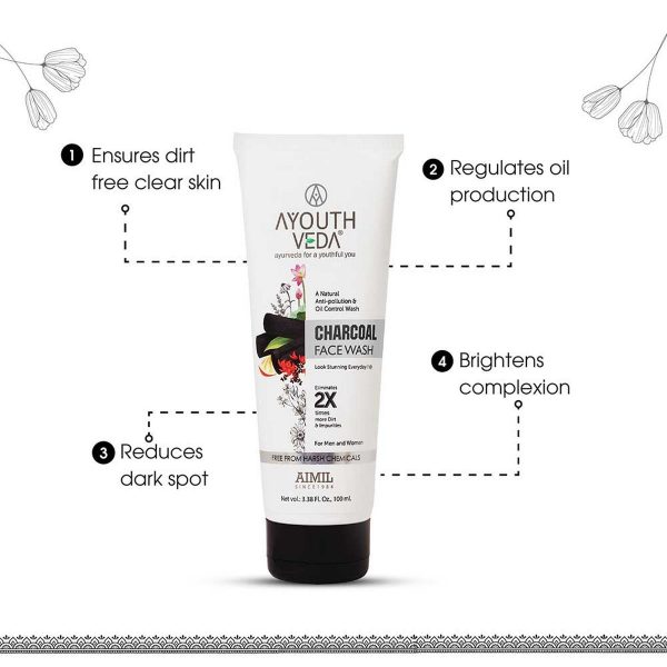 Aimil Charcoal Face Wash (100ml) - Image 3