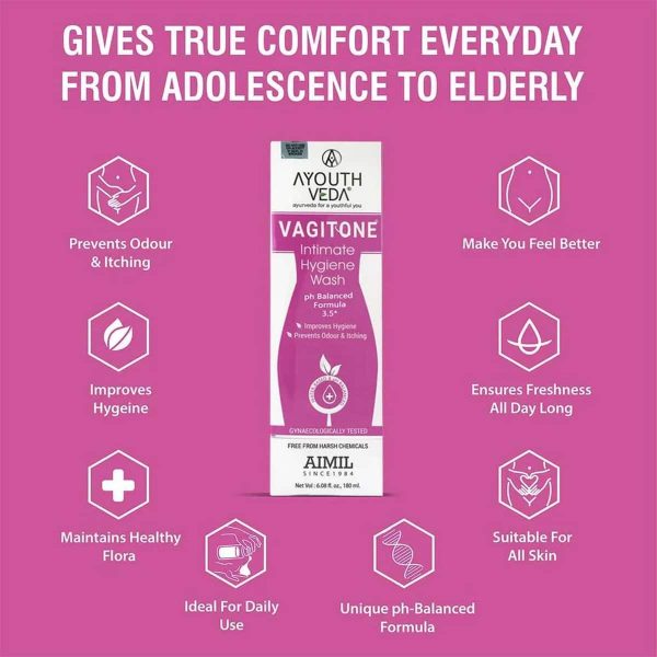 Aimil Vagitone Intimate Hygiene Wash (180 ml) - Image 3