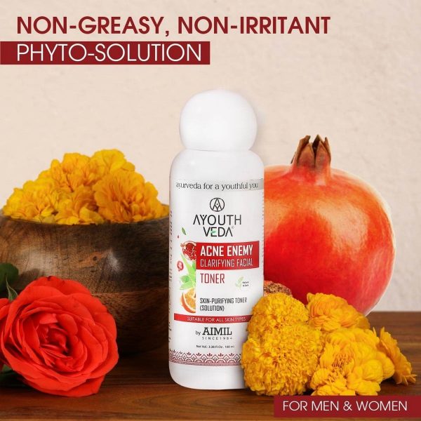Ayouthveda Acne Enemy Clarifying Facial Toner For Acne Prone Skin (100 Ml) - Image 4