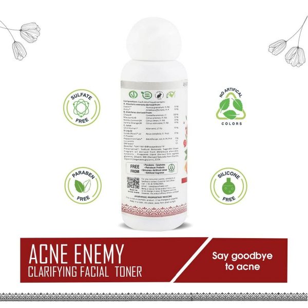 Ayouthveda Acne Enemy Clarifying Facial Toner For Acne Prone Skin (100 Ml) - Image 5