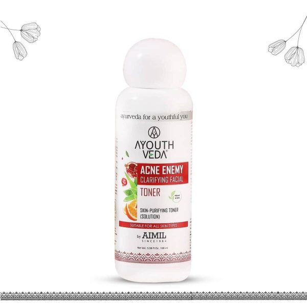 Ayouthveda Acne Enemy Clarifying Facial Toner For Acne Prone Skin (100 Ml) - Image 3