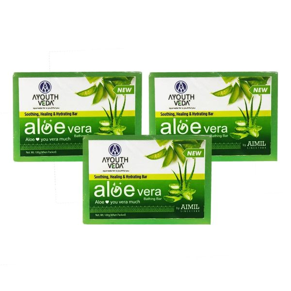 Ayouthveda Aloe Vera Bathing Soap (2 Pc) - Image 2
