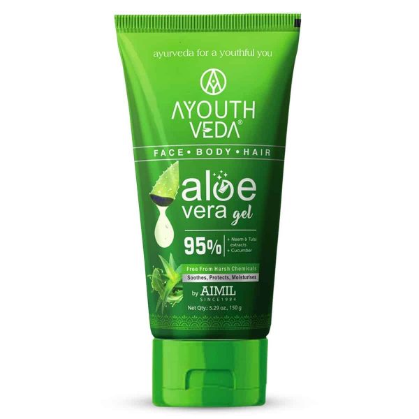 Ayouthveda Aloe Vera Gel for Face, Hair & Body (150 Gm)