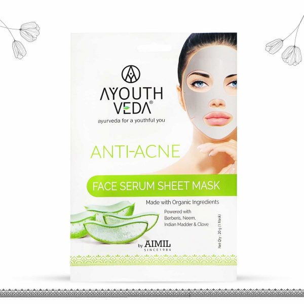 Ayouthveda Anti Acne Face Serum Sheet Mask For Acne Prone Skin (20 gm) - Image 6