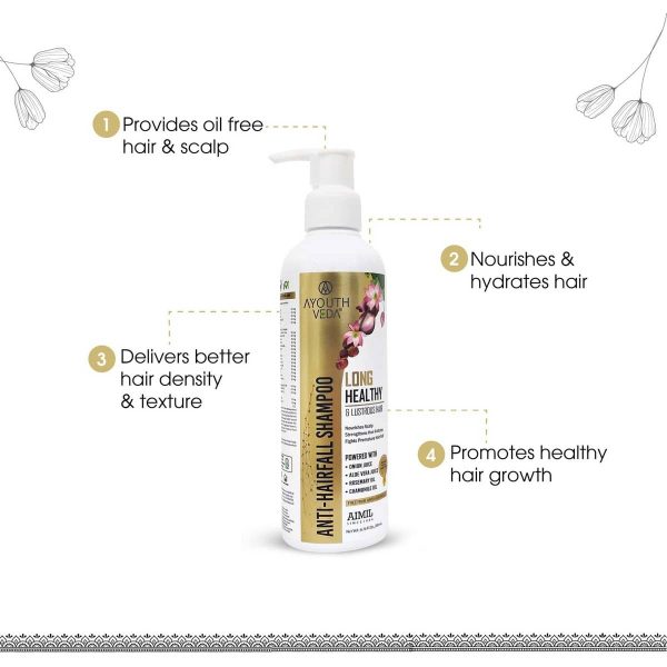 Ayouthveda Anti-Hair Fall Shampoo with Onion and Coffee (200 Ml) - Image 3