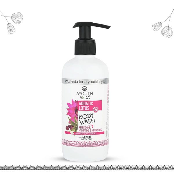 Ayouthveda Aquatic Lotus Body Wash With Super Hydrating & Refreshing Formula (300 Ml) - Image 2