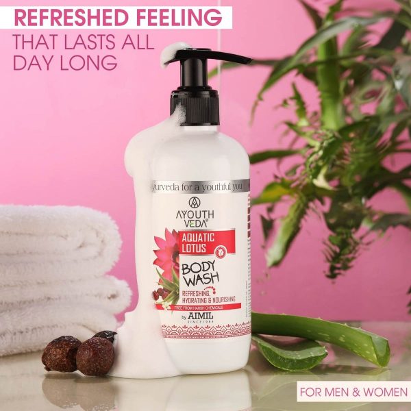 Ayouthveda Aquatic Lotus Body Wash With Super Hydrating & Refreshing Formula (300 Ml) - Image 6