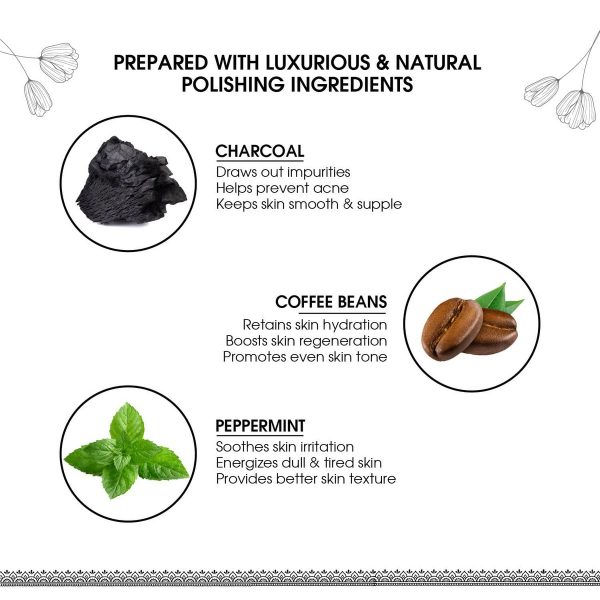 Ayouthveda Charcoal & Coffee Face Serum Sheet Mask With Coffee & Mint (20 gm) - Image 2