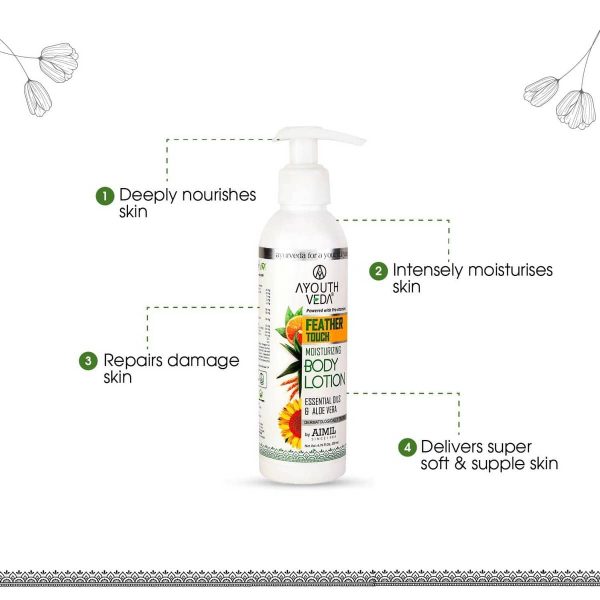 Ayouthveda Feather Touch Moisturizing Body Lotion With Aloe vera (200 Ml) - Image 6