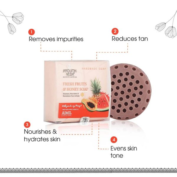 Ayouthveda Fresh Fruit & Honey Soap (100 Gm) - Image 5