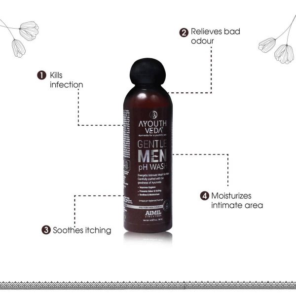 Ayouthveda Gentle-Men pH Wash (180 Ml) - Image 4