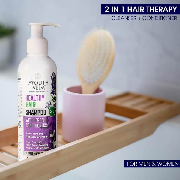 Ayouthveda Healthy Hair Shampoo With Bhringraj and Shikakai (200 Ml) - Image 2