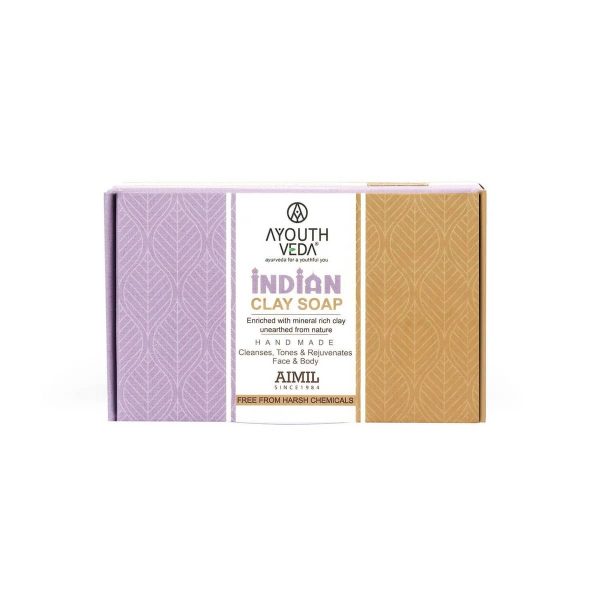 Ayouthveda Indian Clay Handmade Soap With Multani Mitti (100 Gm)