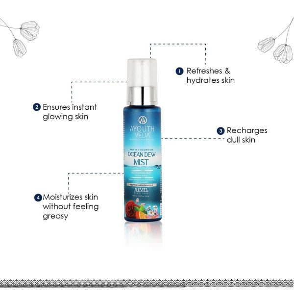 Ayouthveda Ocean Dew Mist To Keep Your Skin Hydrated All Day (100 Ml) - Image 4