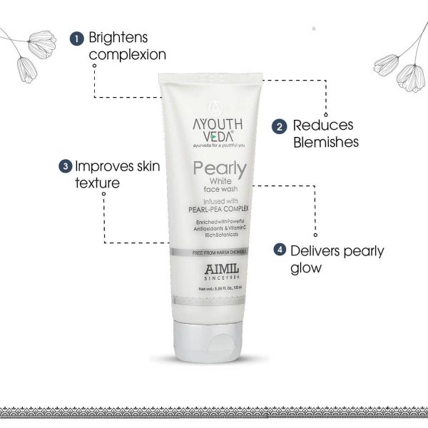 Ayouthveda Pearly White Face Wash (100 Ml) - Image 3