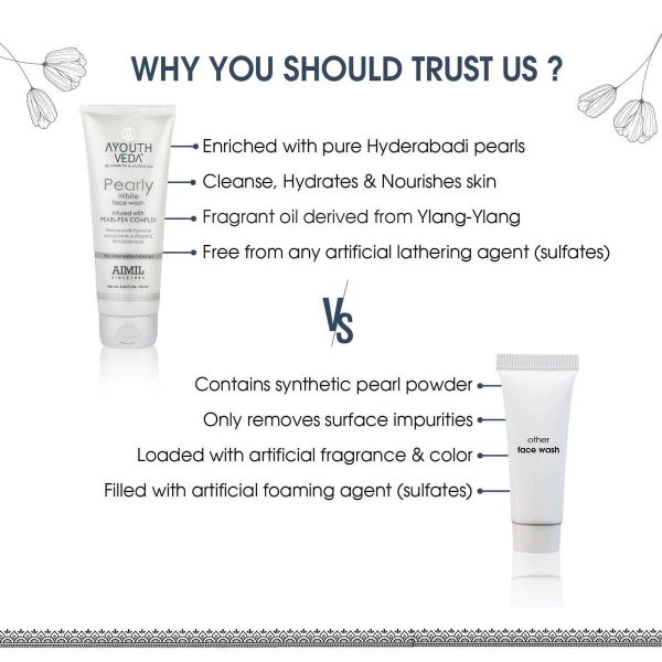 Ayouthveda Pearly White Face Wash (100 Ml) - Image 5