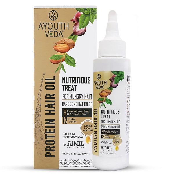 Ayouthveda Protein Hair Oil With Bhringraj and Coffee Beans (100 Ml)