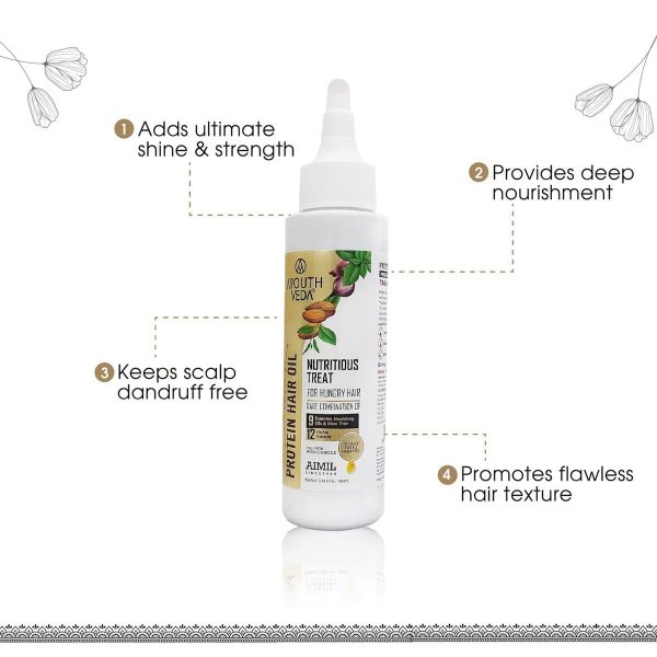 Ayouthveda Protein Hair Oil With Bhringraj and Coffee Beans (100 Ml) - Image 5
