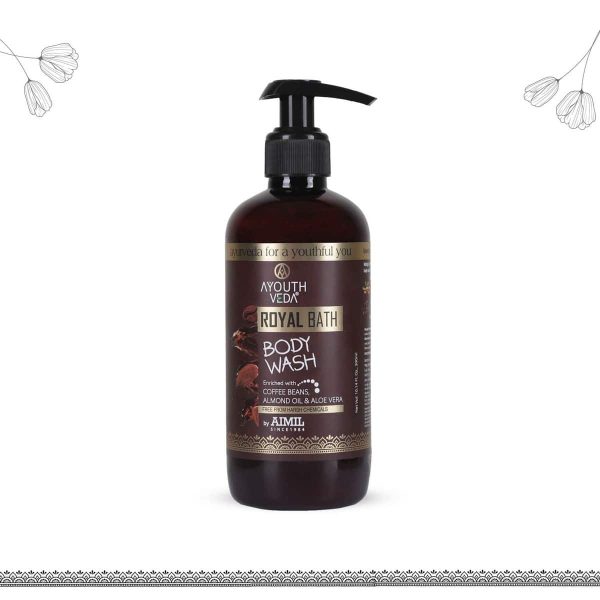 Ayouthveda Royal Bath Body Wash with Coffee & Aloe vera (300 Ml) - Image 4