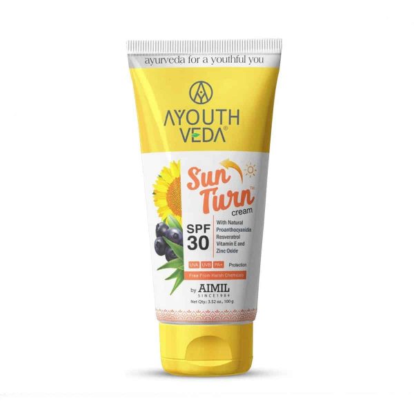 Ayouthveda Sun Turn SPF 30 Cream With UVA, UVB & PA+ Protection (100 Gm)