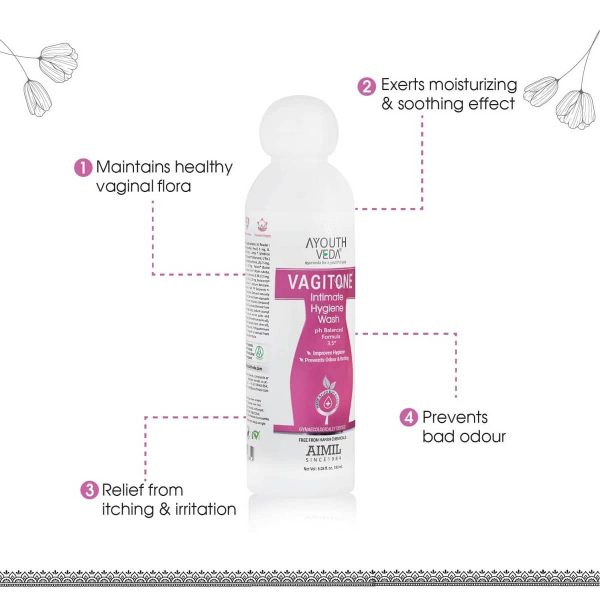 Ayouthveda Vagitone Intimate Hygiene Wash (180 ml) - Image 5