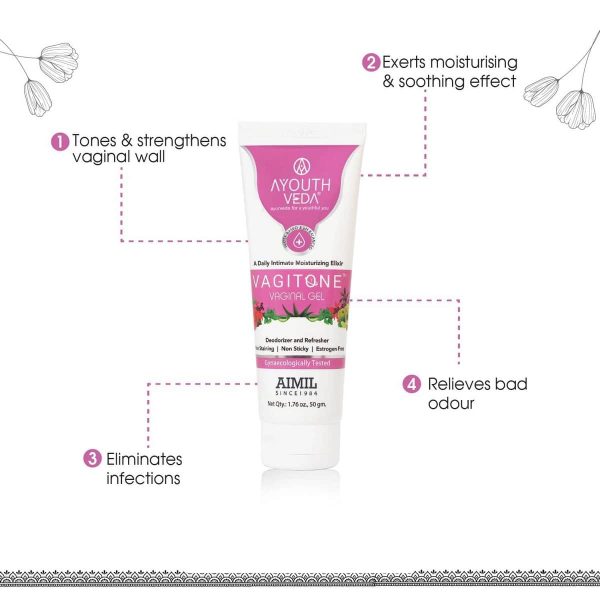 Ayouthveda Vagitone Vaginal Gel With Dual Formula (50 Gm) - Image 3