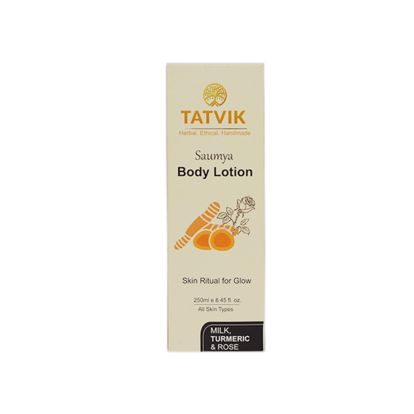 Tatvik Saumya Body Lotion Milk, Turmeric & Rose (250ml)