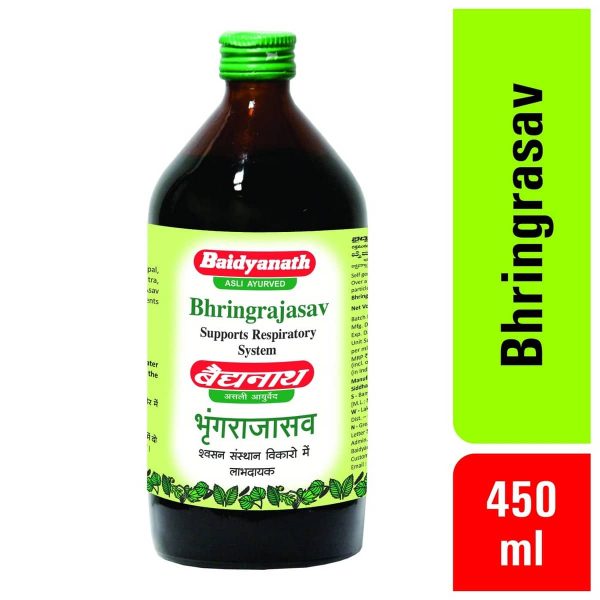 Baidyanath Ayurvedic Bhringrajasava For Hair Growth (450 ml) - Image 3