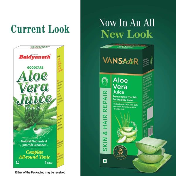 Baidyanath Vansaar Aloe Vera Juice For Glowing Skin & Healthy Hair (1 Ltr) - Image 2