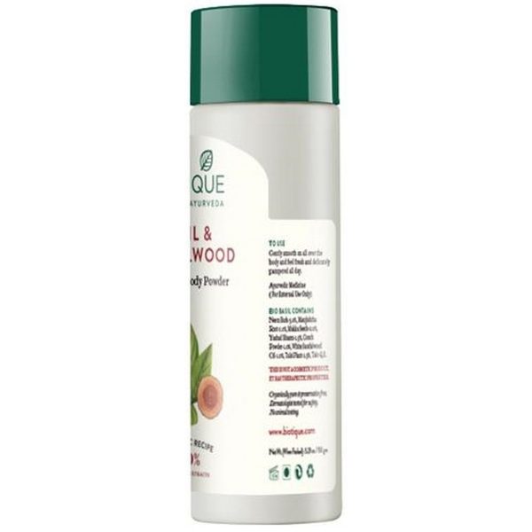 Biotique Basil & Sandalwood Body Powder (150gm) - Image 3